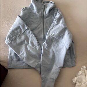 Lululemon scuba Light Blue Half-Zip Hoodie Jacket xs
